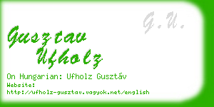 gusztav ufholz business card